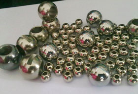 Perforated steel ball