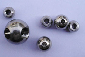 Perforated steel ball